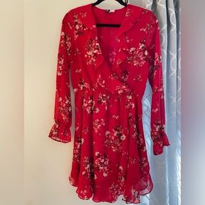 H&M Red Floral Dress